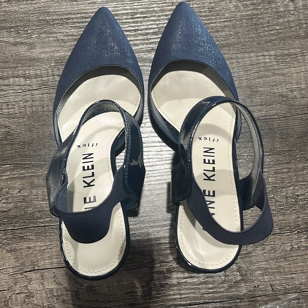 Anne Klein Black Heeled Sandals Flex - Picture 4 of 7